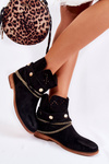 Suede Boots On Hidden Wedge Black Verine