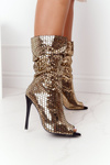 Boots On A High Heel Gold Night Out