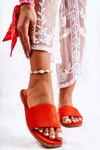Women's Classic Slippers Smooth Dark Orange Narsis