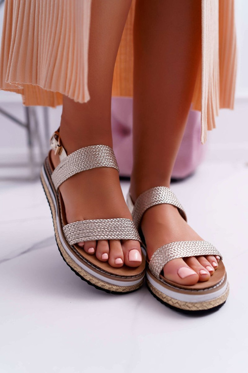 Women's Platform Sandals Espadrilles Gold Sarabel