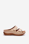 Light Women's Clogs With Faux Leather Beige Frellia
