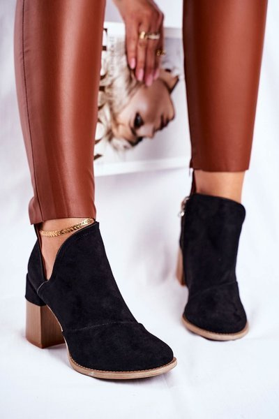 Women’s Boots On High Hee Black Trimmed Meliori