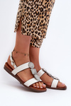 Women's Flat Sandals With Embellishments Sergio Leone SK072H White