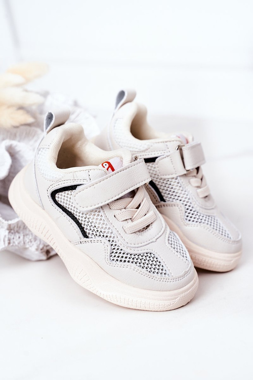 Dziecięce Sportowe Buty Sneakersy Beżowe Fun