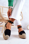 Espadrilles Sandals With Jets Black Lillian
