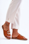 Women's Slip-Ons With Round Embellishment Camel Donatell