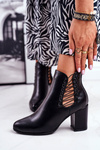 Women’s Boot On High Heel Slip on Black Vibo