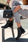 Classic Low Leather Boots Black Sotelia