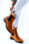 Suede Lace-up Boots Camel Astate