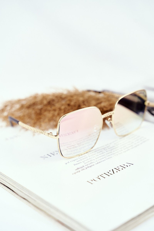 Women's Sunglasses Prius PRE-14 Gold Pink Mirror Gradient