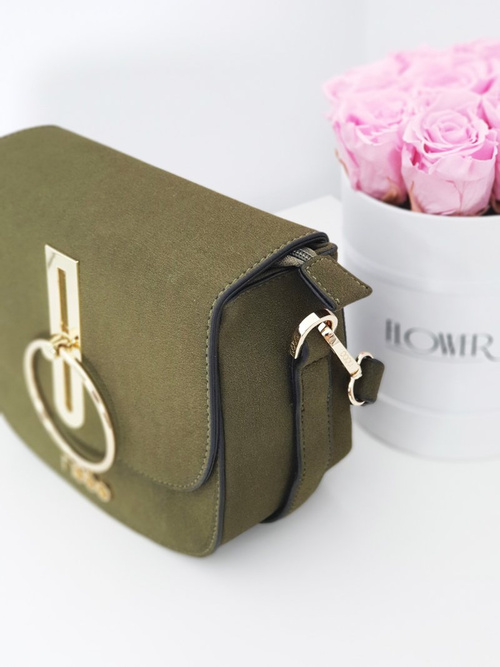 Women's Green Suede Handbag NOBO NBAG-F0180-C008