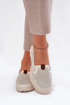 Breathable Ballet Flats Made Of Natural Leather Vinceza 95336 Beige