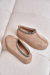 Women's Platform Slippers With Embroidery Beige Neroma
