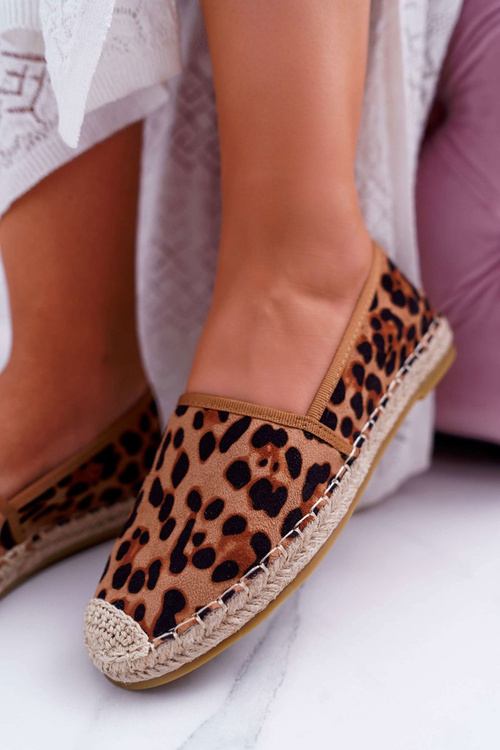 Women's Suede Slip-on Espadrilles Leopard Jungle