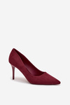 Women's High Heels Made of Eco Suede Bordeaux Elvessa