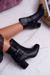 Women's Leather Slip-on Boots Black 1820 Laura Messi