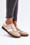 Women's Low Sneakers Sports Shoes Beige Eudiopis