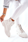 Women's Leather High Boots GOE II2N4013 White