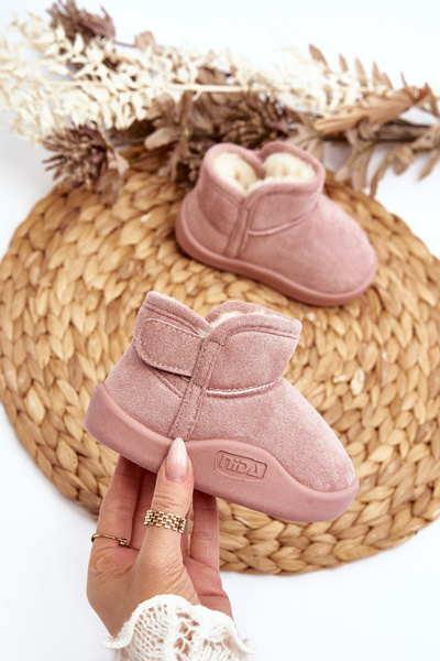 [Children's Insulated Snow Boots with Faux Fur Pink Benigna]