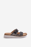 Women's Comfortable Slippers With Buckles Black Inblu CN000033