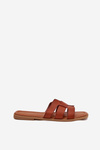 Women's sandals on flat heel Camel Mirona