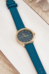 Watch With Faux Leather Strap Nickel Free Purple ERNEST E62155D