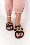 Rubber Slippers With Chain Black One Moment