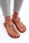 Women's Flip Flops with Brocade 26914 Ipanema Class Brilha Fem Coral