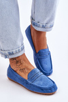 Women's Classic Suede Loafers Blue Ivana
