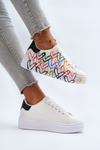 Women's Sneakers with Hearts White Claral