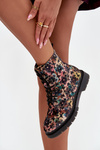 Women's insulated boots with floral design Artiker 57C1050 multicolor