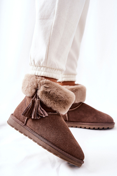 Snowboots Fringed Brown Sorella