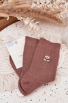 Warm Women's Socks With Wool Bear Brown