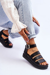 Sandals On A Massive Platform Black Lisbona