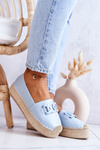 Classic Espadrilles On The Platform Blue Julianne