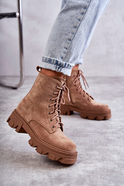 Suede Warm Boots Workers Brown Darvin
