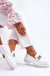 Leather Loafers With Chain GOE LL2N4038 White
