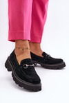 Massive Women's Suede Moccasins Black Neloria