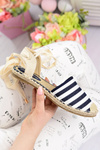 Women's Linen Ballerinas Tiered Mara Espadrilles Sea