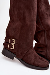 Insulated Women's Boots with Buckles Chocolate Umbria