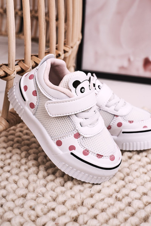 Children's Sport Shoes With Panda White Pink Chico