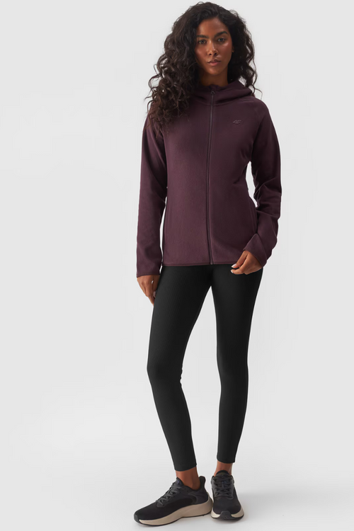 Polar Z Kapturem Regular Damski 4F 4FWMM00TFLEF291-50S Fioletowy