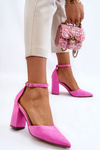  Suede Heel Pumps Pink Lexie