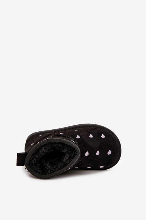 Children's Snow Boots With Hearts Black Gracina