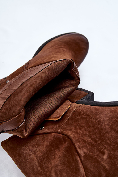 Women's Boots With Zipser Brown Lance