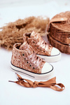 Children's Sneakers With Glitter Gold Ally