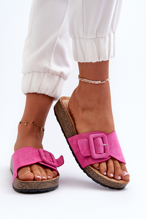 Women's Sandals with Buckle Eco Suede Pink Laeltia
