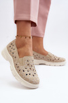 Beige Women's Cut-out Shoes Emilei