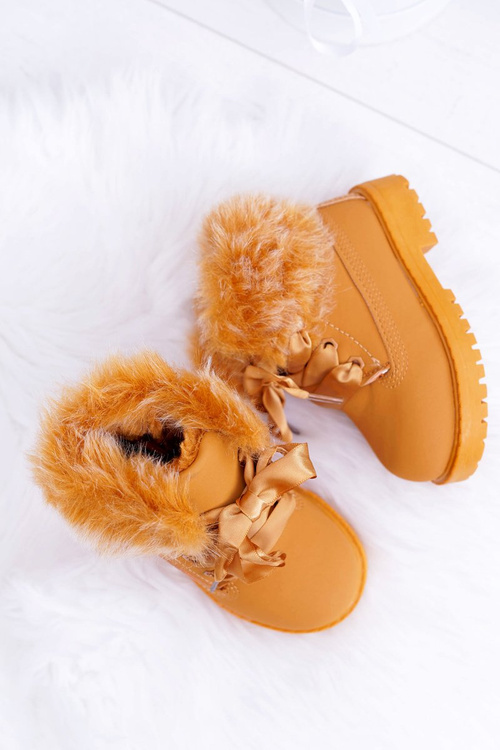 Children's Boots Fleece-lined Trappers Camel Tesoro