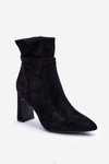 Suede Heels on a Stiletto Heel Black Mellamene